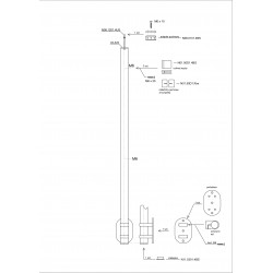 Słupek nierdzewny fi 42,4mm końcowy