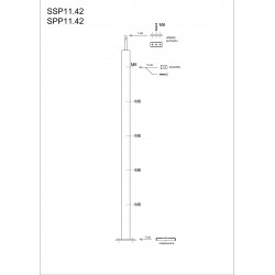 Słupek nierdzewny fi 42,4mm